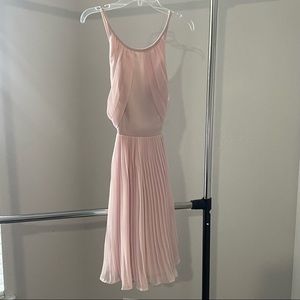 Asos petite pink pleated dress